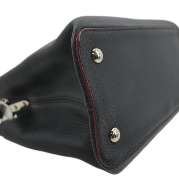 LOUIS VUITTON  Capucines Taurillon Leather Satchel Bag Black - Picture 8 of 12